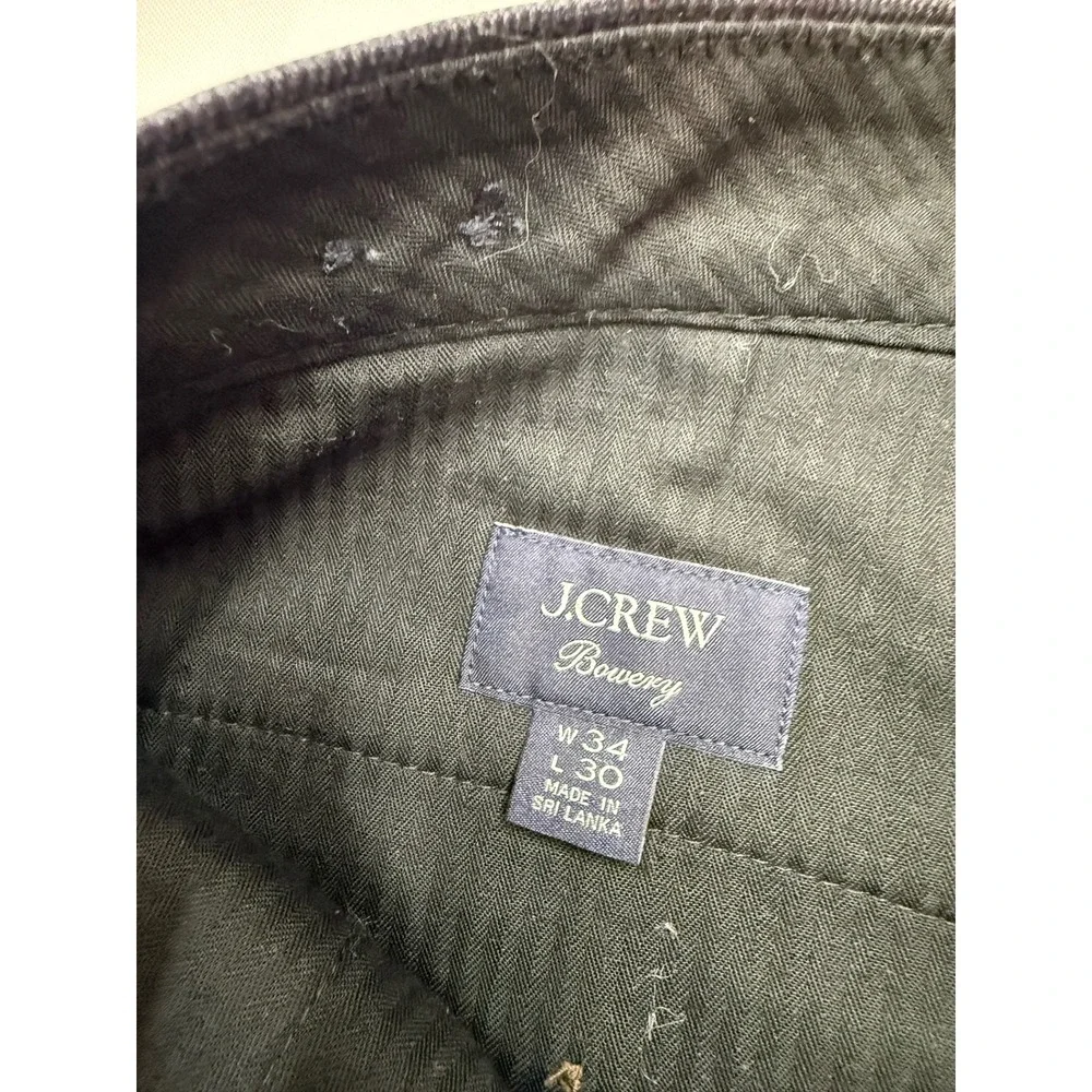 JCREW Mens 34x30 Plaid Bowery Straight Leg Wool Blend Dress Suit Pants YY19